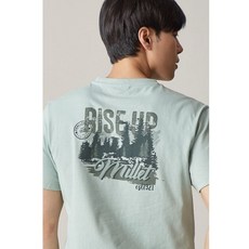 밀레 밀레 21년 남녀공용 여름 반팔 라운드 면 티셔츠 / MVQUT464 라이즈 업 라운드 티셔츠