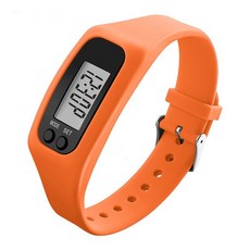 아이쿤 다이어트 만보기 시계 만보계 칼로리 이동거리 걸음수 생활방수 컬러 다양 소확행, 오렌지