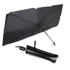 자동차 전면 유리 햇빛가리개 우산 여름 햇빛 차단 인테리어 냉각 용품, 125x65, 1개