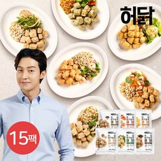 [허닭] 한입 닭가슴살 큐브 6종 15팩, 06. 한입큐브 5종 혼합 15팩(각, 100g, 15개