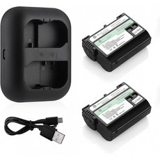 니콘 D7200 D7100 D7000 D810 D810 D810 D610 D610 D610 V1 카메라용 2니콘 배터리 EN-EL15 2200mAH 및, 단일상품