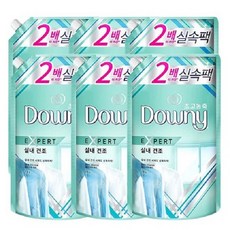 다우니 섬유유연제 엑스퍼트 실내건조 리필 1.6L x 6개