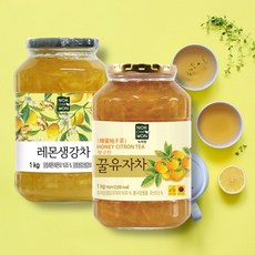 오너클랜 [녹차원] 과일차세트 레몬생강차1KG+꿀유자차1kg, 1, 1개