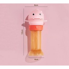 귀여운 공룡 아기 유아 초등학생용 성인용 휴대용 스트로우 캡 교체용빨대 외출용 (1+1), 2. 분홍색(1+1), 2개