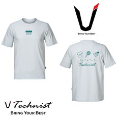 테크니스트 배드민턴 남녀공용 오버핏 티셔츠 애쉬 민트 21TT-8211AM