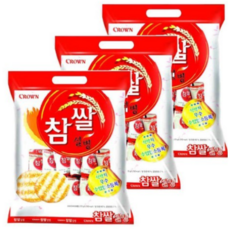 크라운 참쌀설병, 128g, 3개