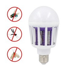 110/ 220V E27LED 모기 킬러 전구 15W 램프 2 In 1 모기 트랩 곤충 킬러 전구 플라이 버그 Zapper Night Li, 01 라이트 그레이_01 CHINA