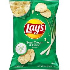 레이즈 Lay's 사워크림 앤 어니언 감자칩 219.7g Lay's Sour Cream & Onion Flavored Potato Chips, 1개