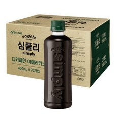 아카페라 심플리 디카페인 아메리카노 커피, 680ml, 20개