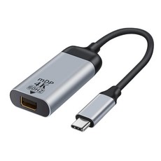 GHSHOP 유형 C HDMI DP 미니 DP VGA 케이블 어댑터, MDP Mini DP 1.2 4k, 18cm, ABS 알루미늄 합금