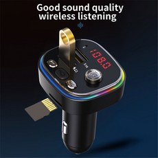 차량용 블루투스 듀얼 USB 충전기 무선 FM 자동차 라디오 MP3 고속 12V, 2.P2