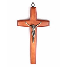 십자고상 카톨릭 십자가 벽걸이 나무 원목십자가, 114 x 212mm