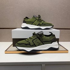 벨루티 Berluti Shadow SS24 남성 가죽 니트 편안 저방 생활 운동화