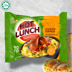 Halal Hot Lunch лапша быстрого приготовления с курицей (неострая), 90 г