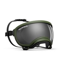 렉스스펙스 강아지 고글 선글라스 아미 그린/실버 미러 Rex Specs Dog Goggles Army Green/Clear & Silver Mirror, L