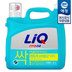 리큐 진한겔 하이브리드 펌프형 드럼용 액체세제 본품, 1개, 6L