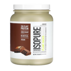 Isopure 식물 기반 단백질 초콜릿 621g(1.37lb), 1개, 621g