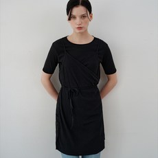 아워코모스 comos 1101 layered one-piece set (black) - 아워코모스