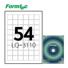 폼텍 폼텍 LQ-3110 레이저/잉크젯 라벨 20매, 20매 A4, 4개
