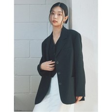 [에잇세컨즈] 올드머니 오버핏 재킷 블랙 (114911CY15)