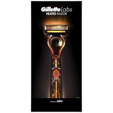 질레트 Gillette Labs 히티드 레이저 면도기 남성 면도기 + 도기 카트리지 2p + 충전기 세트, 1개