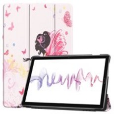 2019년 화웨이 미디어패드 M6 10.7의 Allytech SlimShell for Huawei MediaPad M6 10.7 출시 화웨이 미디어패드 M6 10.7 초슬림 얇고 가벼운 다각도 거치대 스마트 커버 자동 수면 깨우기 방진 보호 커버 나비 소녀, 상세페이지 참조