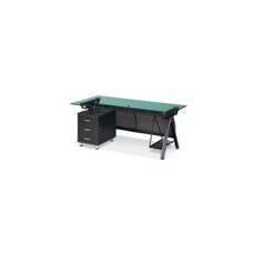 퍼주퍼주 POA-08 유리책상 AGD 강화유리 중역용가구, 유리책상W2000그린