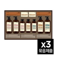LG생활건강 선물세트 LGGI007모던에디션 클래식 x3개(샴푸 컨디셔너 바디워시 치약 비누), 3개