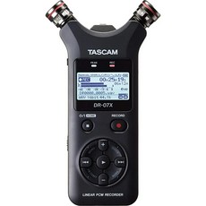 타스캠 DR-07X 휴대용 녹음기 오디오 레코더, 블랙, 1개