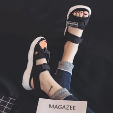 여성스포츠샌들 ANYOU 샌들 여자여름샌들 여성용 천연 소가죽 더 컴포트 통굽 스트랩 샌들