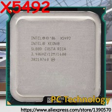 X5492 쿼드 배송 인텔 1 1600MHz LGA771 무료 12MB 일 3.40GHz 프로세서 코어 CPU 이내 제온