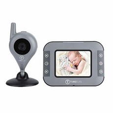 TimeFlys 카메라 및 오디오 C240v 2.4인치 스크린 자동 야간 시야 양방향 통화 온도 모니터링 및 경고 304.4m(1000피트) 범위 긴 배터리 수명, 1개
