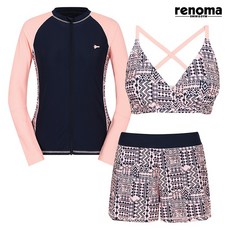 레노마수영복 여성 3PCS 집업 래쉬가드세트 (RN-LS2E705_PK)