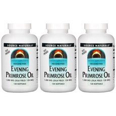 소스내추럴스 달맞이꽃종자유 1350mg 120소프트젤 3병 EVENING PRIMROSE 감마리놀렌산 오메가6, 120정, 3개