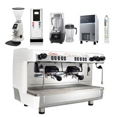 라심발리 M23 화이트 카페 창업 패키지 반자동 커피 머신 (벨로즈 그라인더+핫워터 디스펜서+제빙기+블렌더+파라곤 SR6 정수필터), 라심발리 M23 화이트 패키지