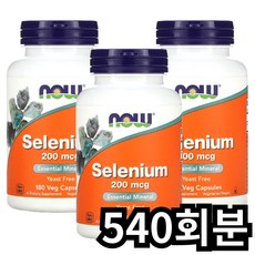 나우푸드 셀레늄 200mcg 베지 캡슐, 1개, 540회분