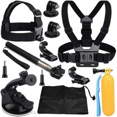 VVHOOY 9 in 1 범용 액션 카메라 액세서리 번들 키트 Gopro Hero 8 / 7 / 6 / 5 / AKASO EK7000 / Brave 4 / 5 / 6 / V50 / AP, 단일옵션