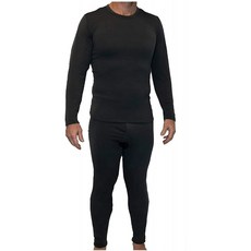 Z-TEX 울트라 소프트 남성 후리스 라인 열내복 롱 존스 세트(그레이 X-Large)