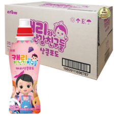 이롬 캐리와장난감친구들 캐리 상큼포도 주스, 200ml, 24개