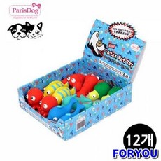  ForU203 패리스독 오션 애니멀 라텍스 강아지 토이 박스 랜덤발송 12개 장난감, 상세페이지 참조 