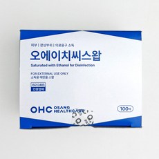 오상헬스케어 클린스왑 낱개포장 알콜솜 100매입 1박스, 1개 - 케어클린스왑