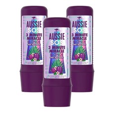 호주 오지 Aussie Blonde Hair Mask SOS 3 미닛 미라클 블론드 딥 트리트먼트, 3개, 225ml