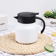 316 보온보냉 스텐 주전자 가정용 대용량 보온병 사무실 물주전자, 1개, 흰색, 800ml