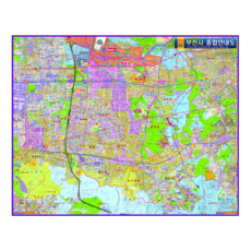 부천시종합안내도 중size 코팅형 150cmx120cm 부천 지도