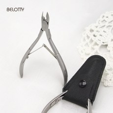 벨로티 전문가용 큐티클 네일니퍼 + 가죽파우치세트, 1세트, CND-101