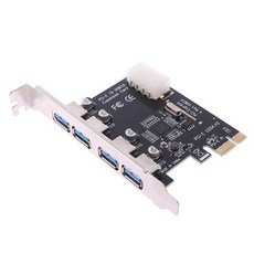 [해외] 4 포트 USB 3.0 PCIE 확장 카드 PCI EXPRESS PCIE USB 3.0 허브 어댑터 4 포트 USB3.0 컨트롤러 USB 3 0 PCI E PCIE EXP, 상세내용표시, 상세내용표시