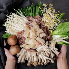[전라도 청년] 모듬수육 전골 밀키트 (도가니+한우사태+한우사골육수+소스), 없음, 300g, 1개