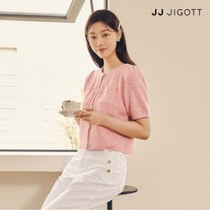 JJ지고트 펄 장식 버튼 크롭 가디건 GP4P1CD401