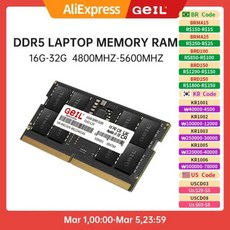 GeIL DDR5 메모리 램 4800MHZ RAM 8GB CL40 1.1V, 03 16G-5600MHZ-CL46, 1개