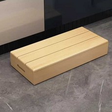 싱크대 원목 발판 디딤대 키높이 발받침대 부엌 디딤판 책상 주방, 60x30x15 방수 커피색 무판, 1개
